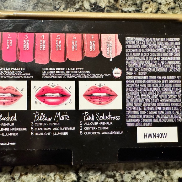 L’Oreal La Palette/Lip Cream, Matte & Highlighter Color: Pink01 - Picture 5 of 9